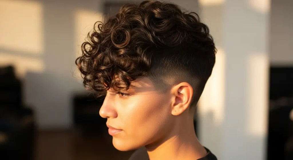 Modern blowout taper perm with defined curls