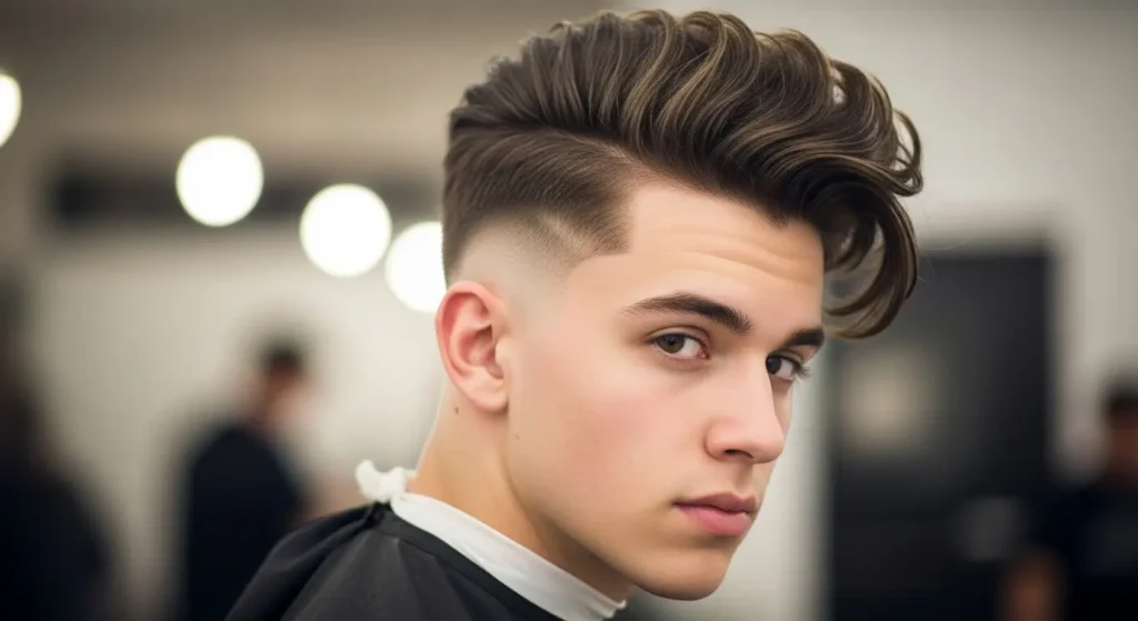 Side-swept blowout taper for a modern sharp look