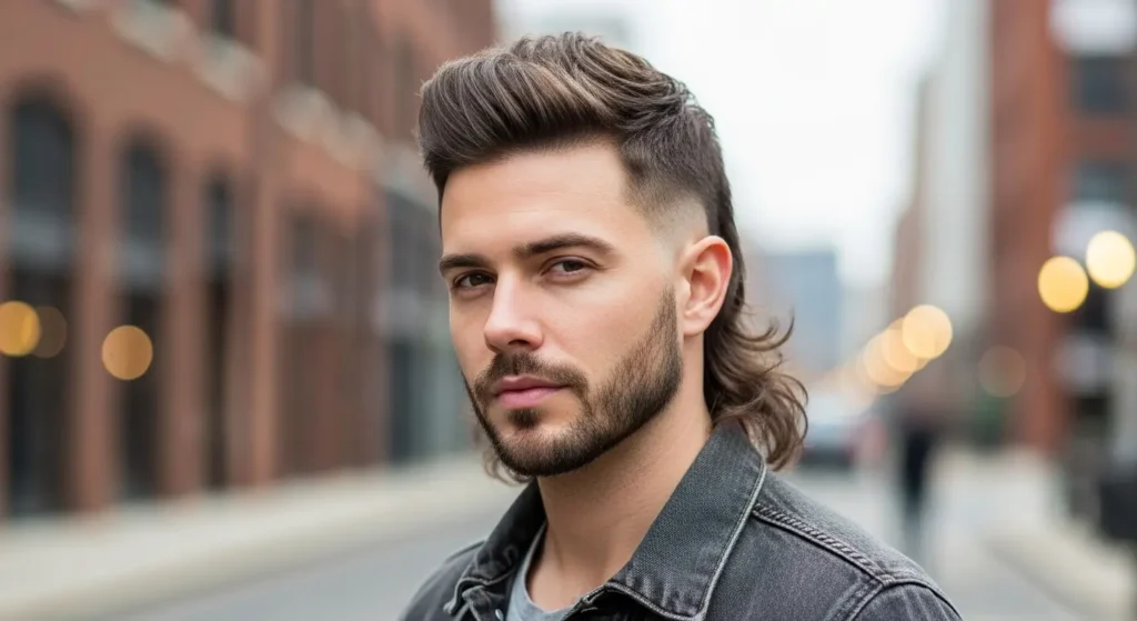 Trendy Faux Hawk Mullet Hairstyle Look