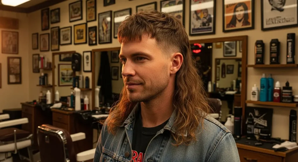 Trendy Fluffy Mullet Hairstyle Look
