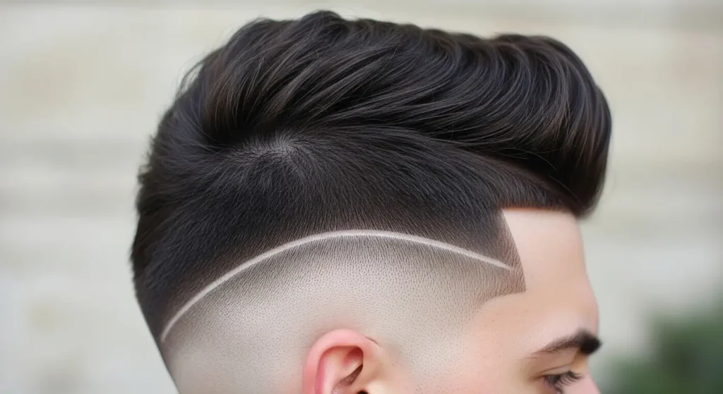 Modern low taper blowout fade haircut for men