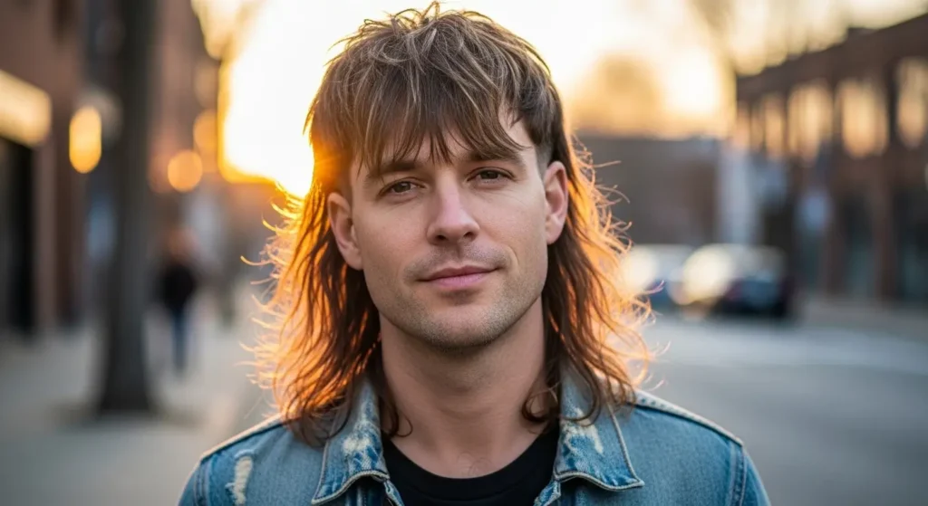 Trendy Shaggy Mullet Hairstyle Look