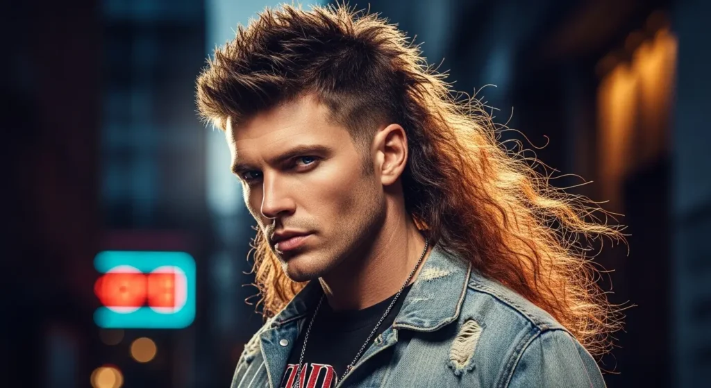 Stylish spiky mullet with short front and long back