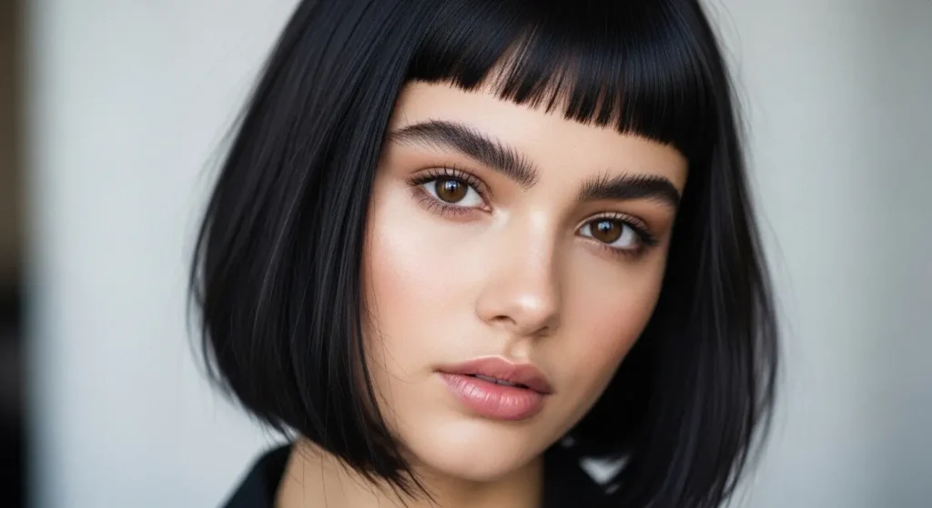 Soft baby bangs with light airy texture