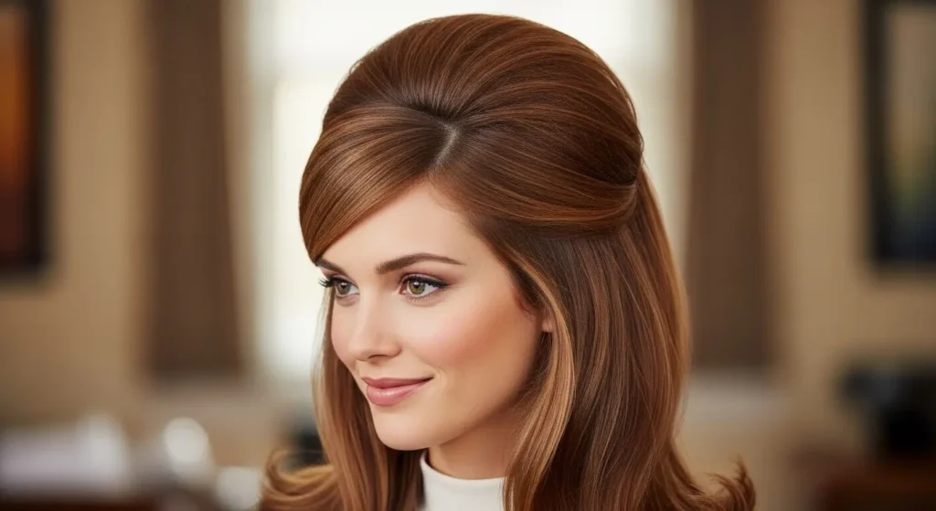 Open hair with crown volume