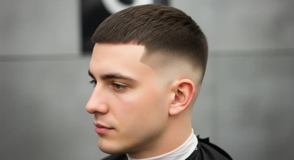 Classic Buzz Cut with Low Taper Fade