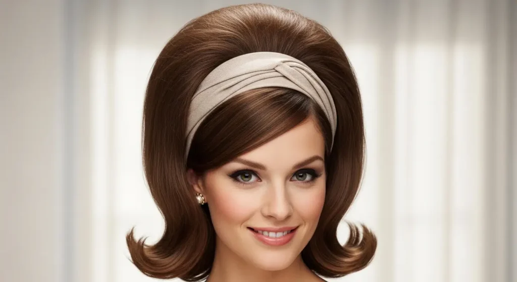 Vintage voluminous headband hair
