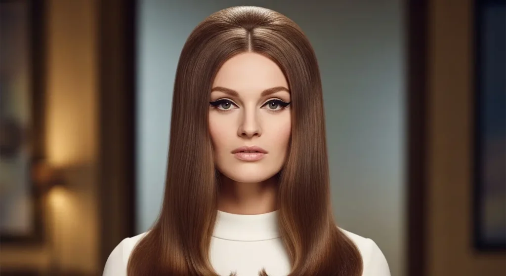 Long sleek straight hair