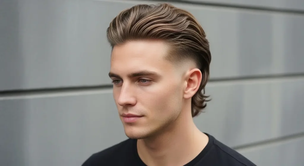 Long Wavy Top with Low Taper Fade Sides