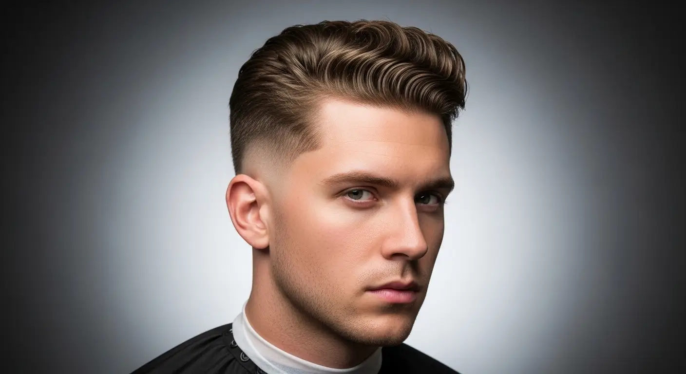 Low Taper Fade with Natural Wavy Hair Style
