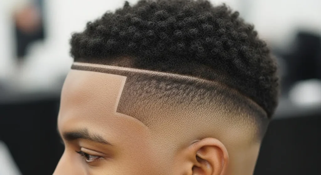 Sharp Fade with Line Up