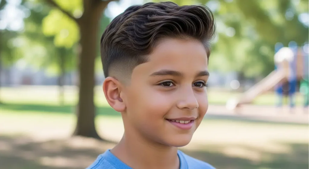 Men’s low taper fade with medium-length top for versatile styling