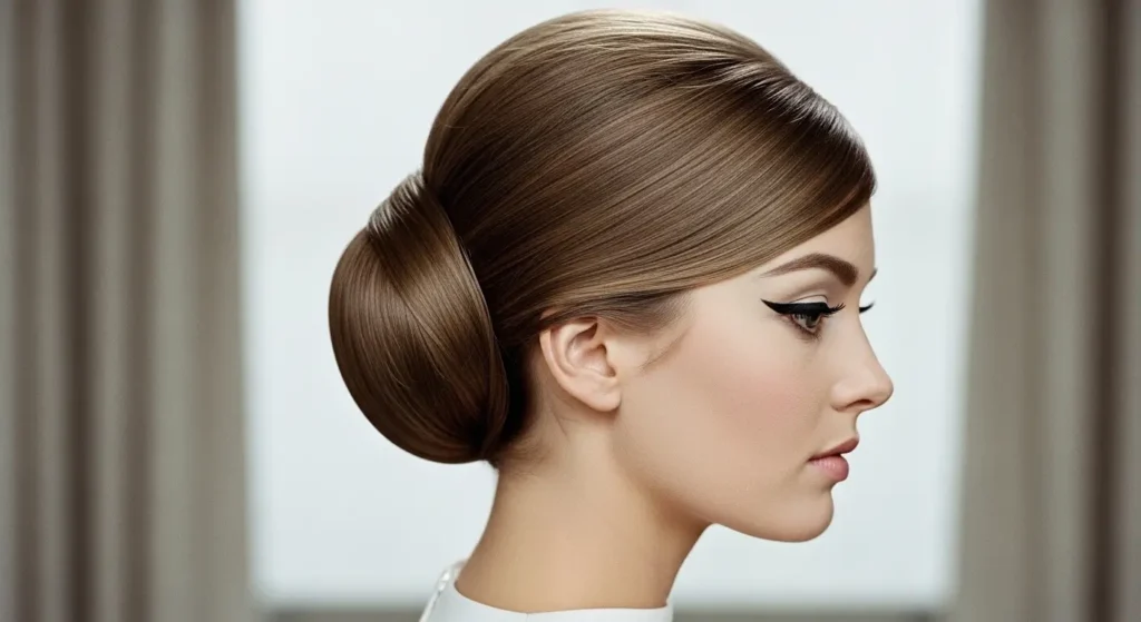 Elegant 60s sleek bun