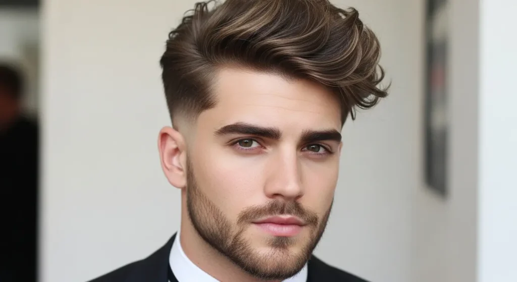 Square face shape with defined features