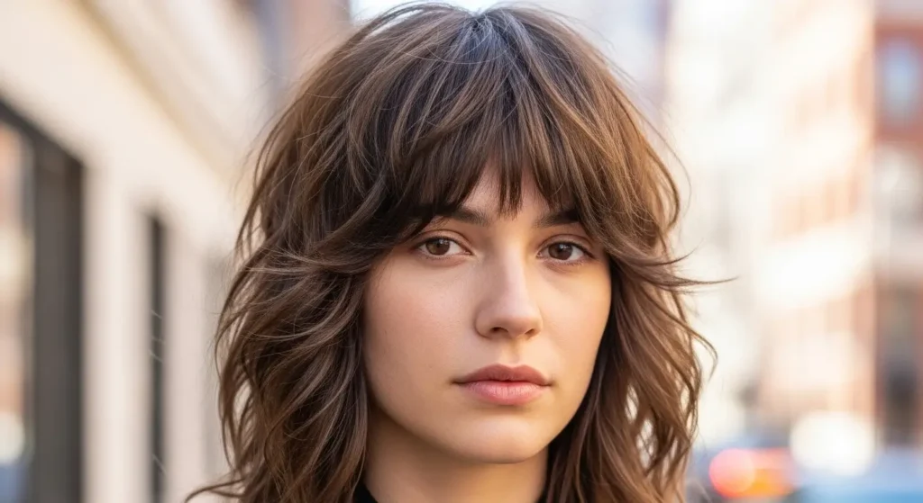 Light textured bangs with natural flow