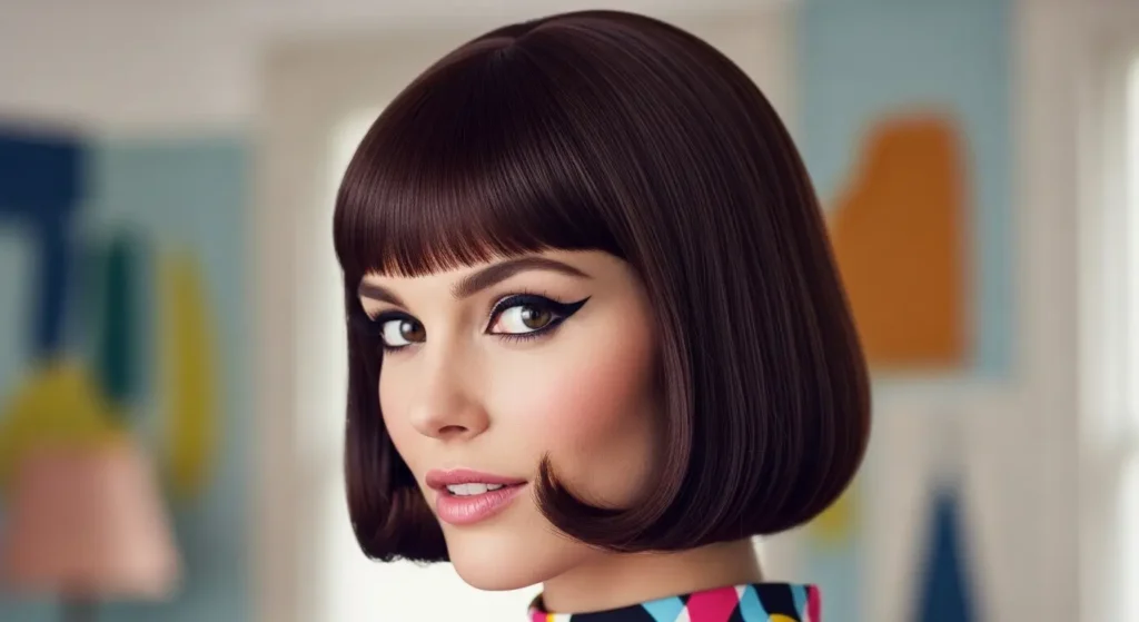 1960s mod bob haircut