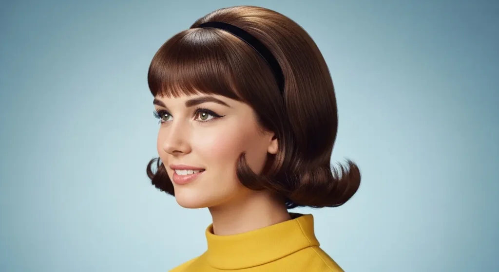 Retro pageboy hair style