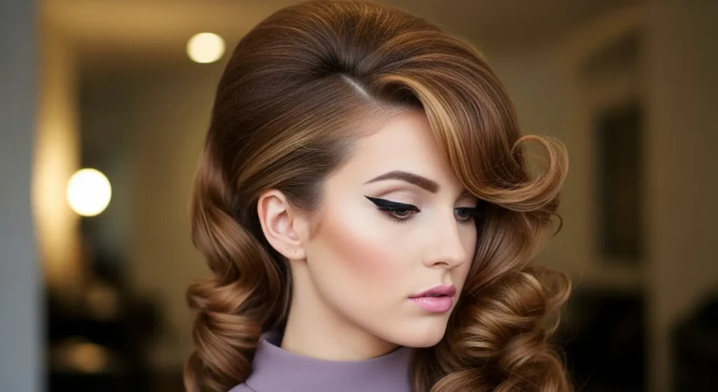 Hollywood-inspired 1960s curls