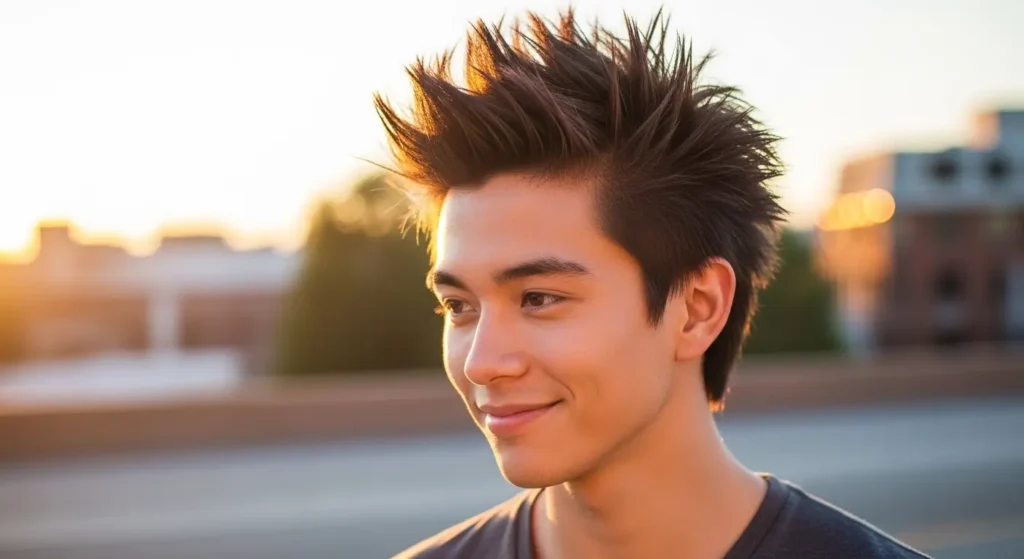 Cool Asian spiky hair men style