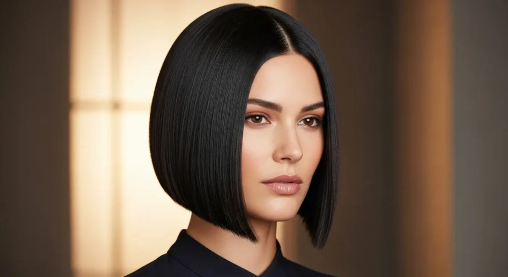 Blunt classic bob sleek short hairstyle