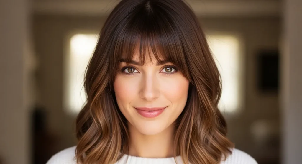 Modern Bottleneck Fringe Bangs Style