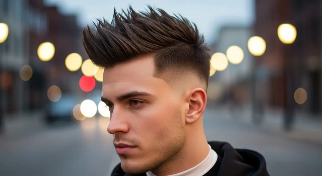 Disconnected spiky hair for men