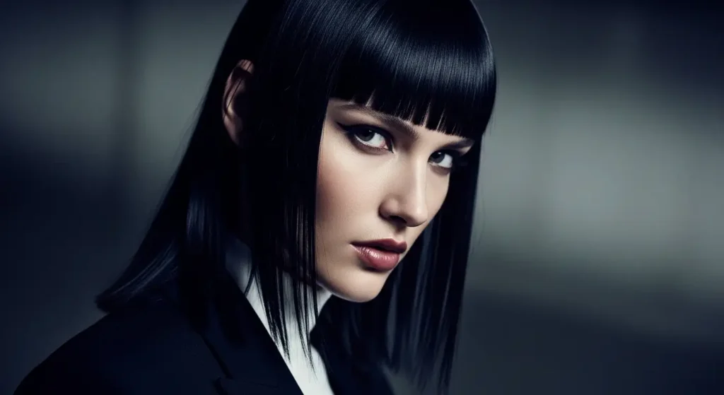 Soft Dramatic Fringe Hair Look