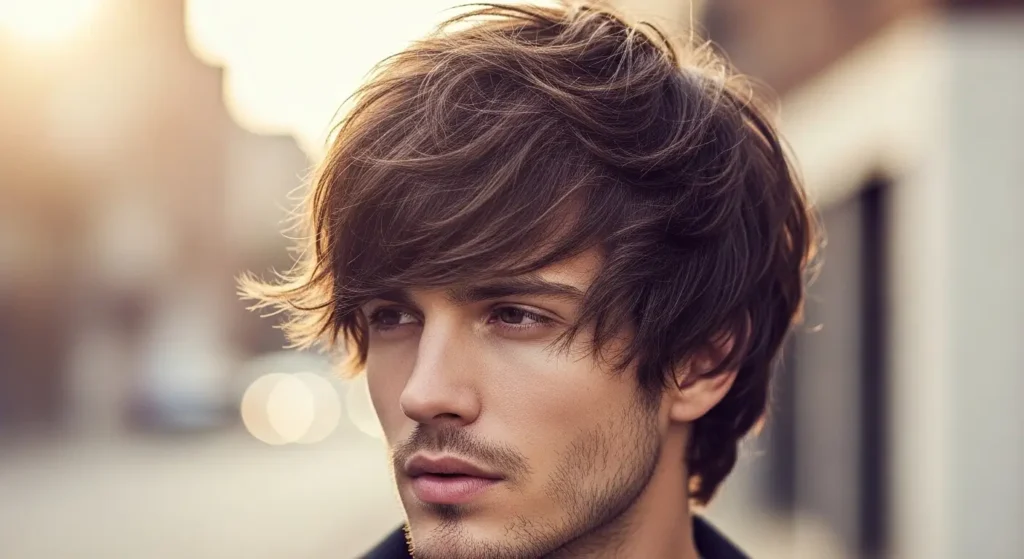 Face-Framing Masculine Wolf Cut