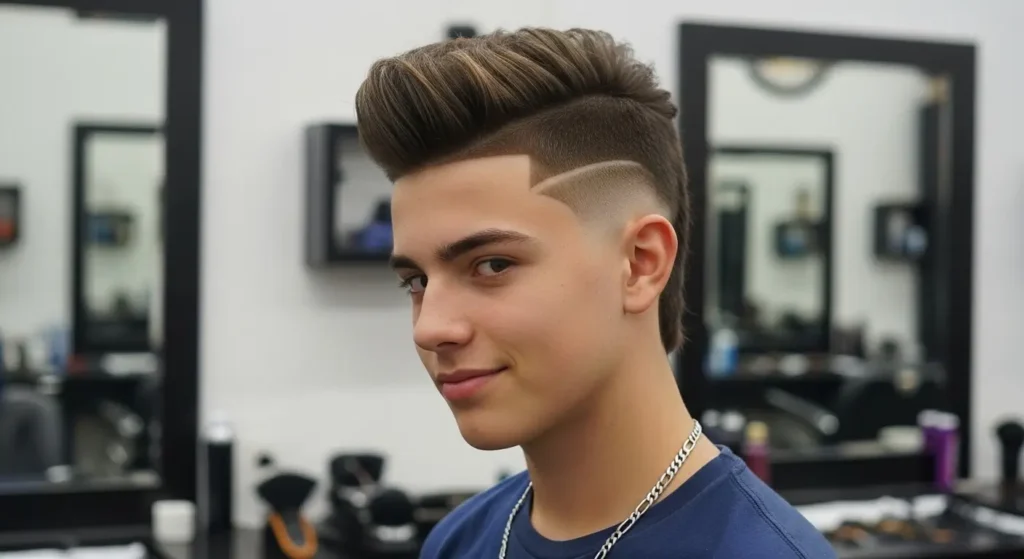 Classic side part haircut