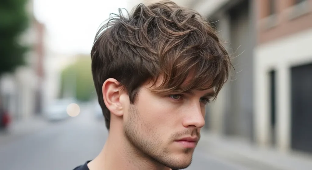 Fine Hair Masculine Wolf Cut