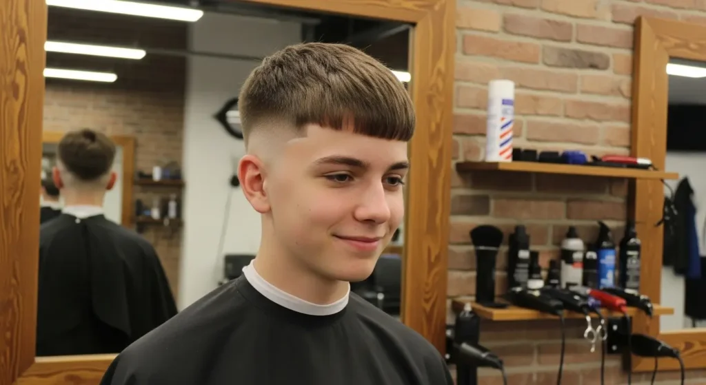 Short French crop haircut