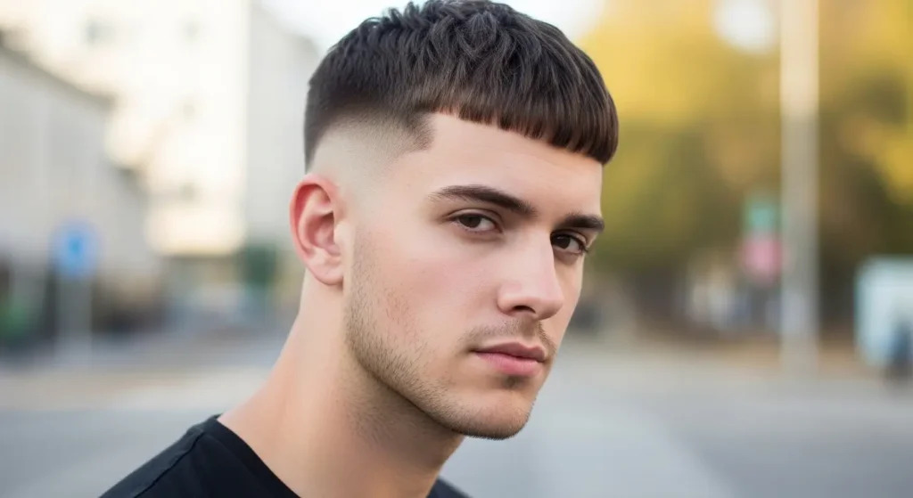 Trendy French crop skin fade