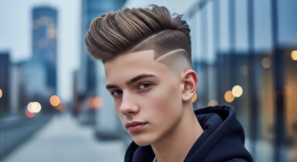 Stylish hard part fade