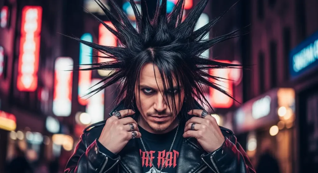 Clean long spiky hair haircut men