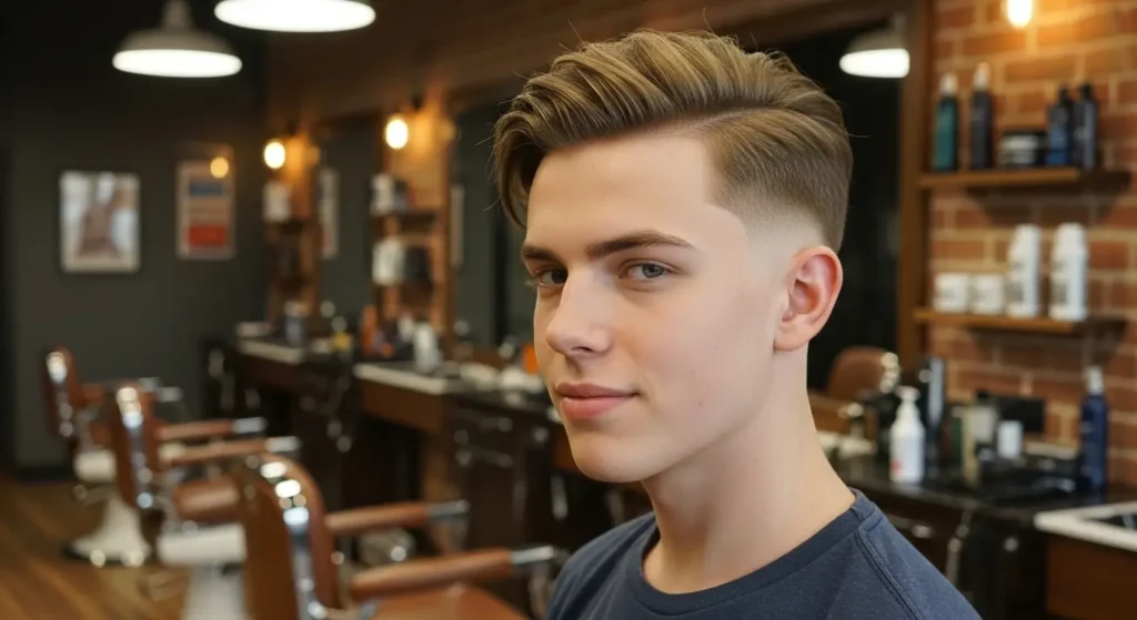 Low taper fade hairstyle