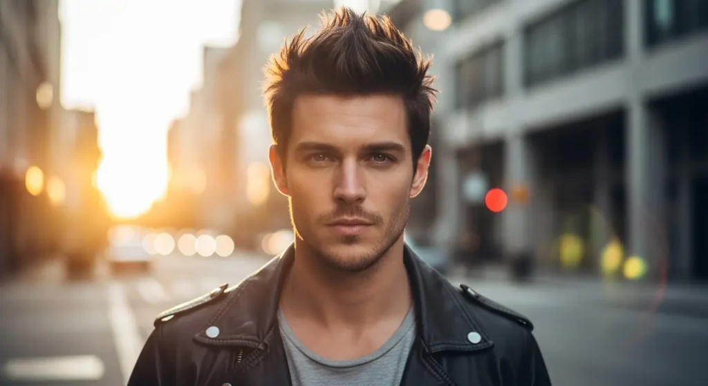 Trendy medium spiky hair haircut