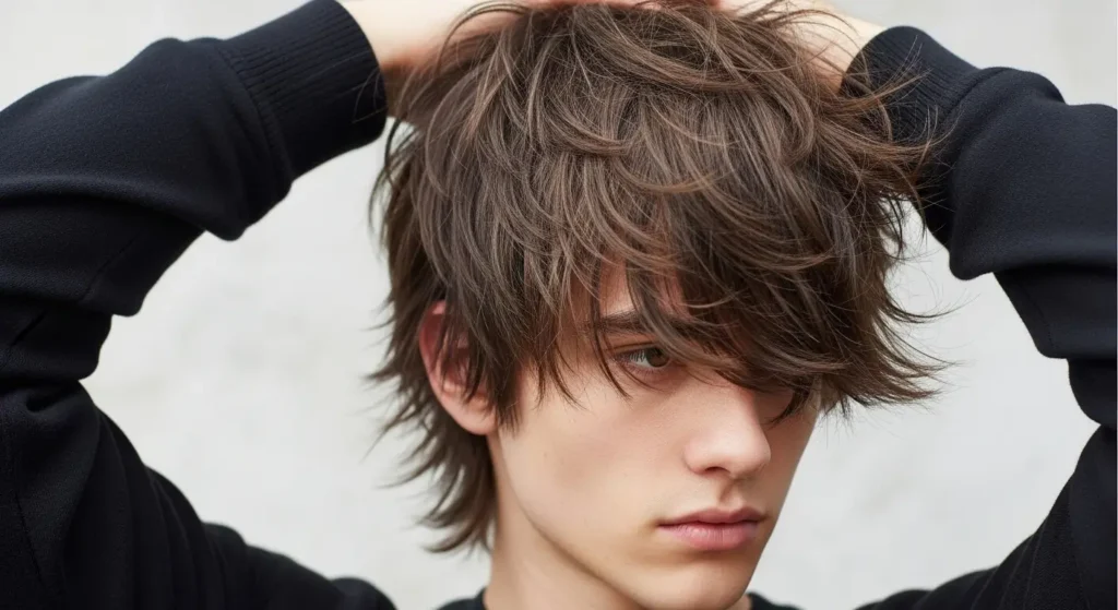 Men’s Messy Wolf Cut