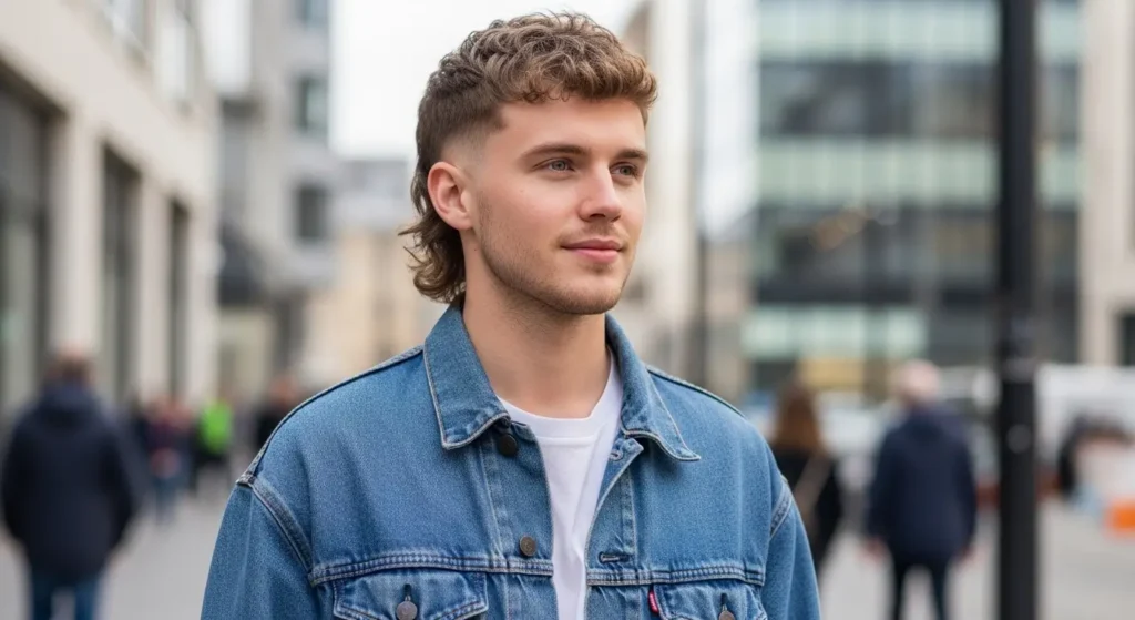 Stylish modern mullet haircut