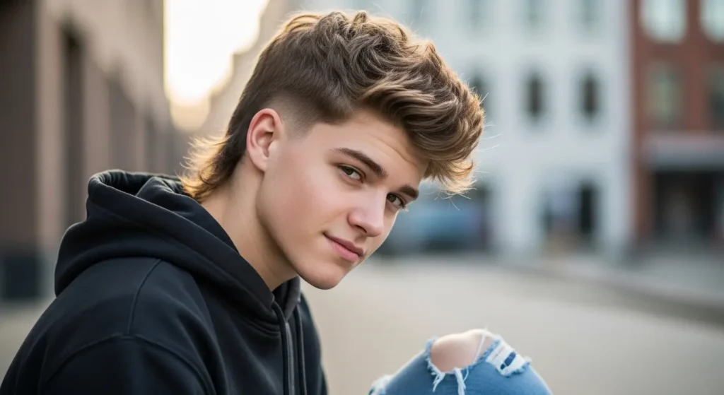 Short modern mullet cut