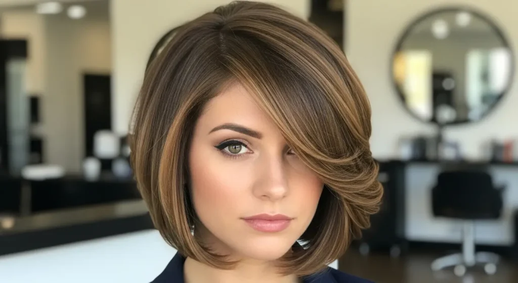 Modern textured classic bob haircut