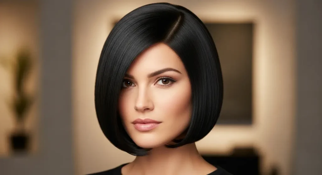 Elegant polished classic bob short hair