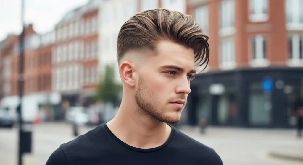 Short sides long top hairstyle
