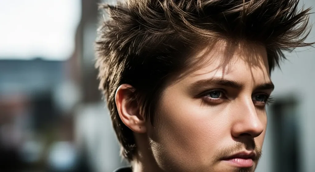 Classic short spiky hair men
