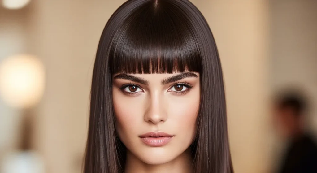 Smooth Sleek Straight Fringe Bangs