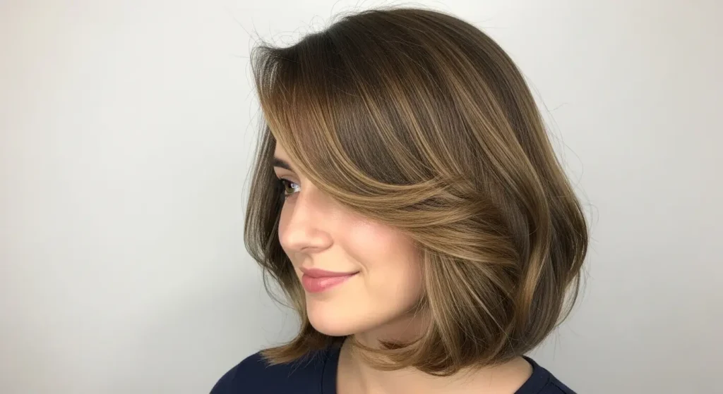 Modern soft layered classic bob style