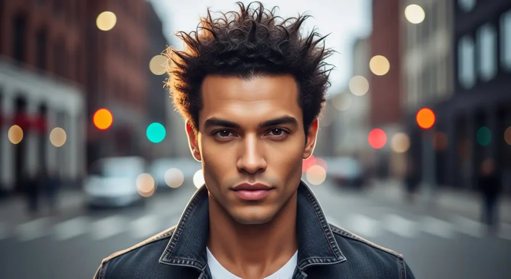Stylish spiky afro hair for men