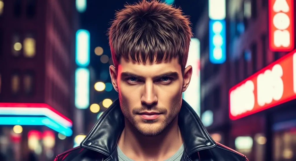 Spiky fringe hair for men style