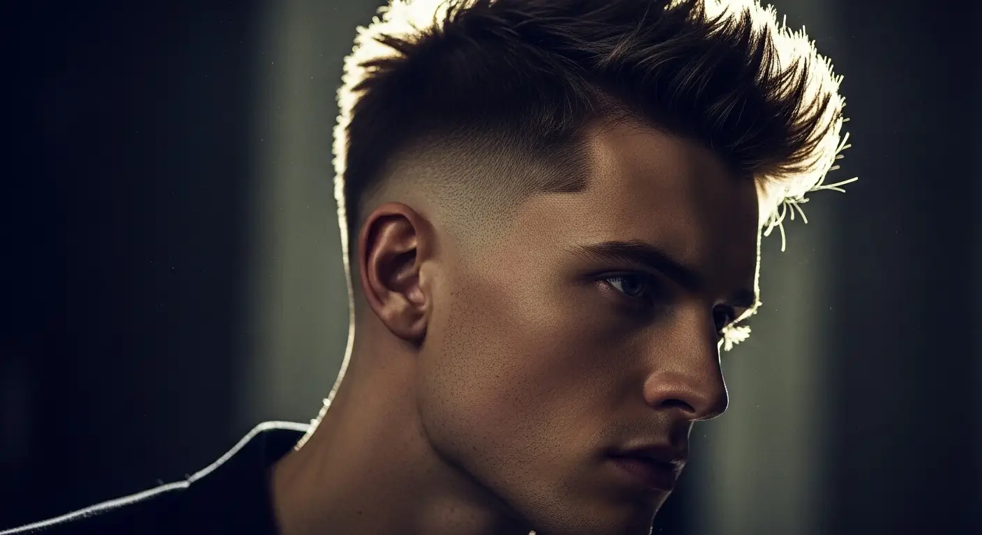Classic spiky hairstyle men