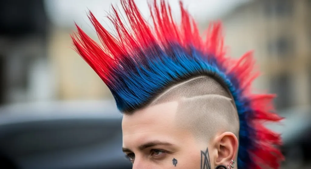 Textured spiky mohawk for men