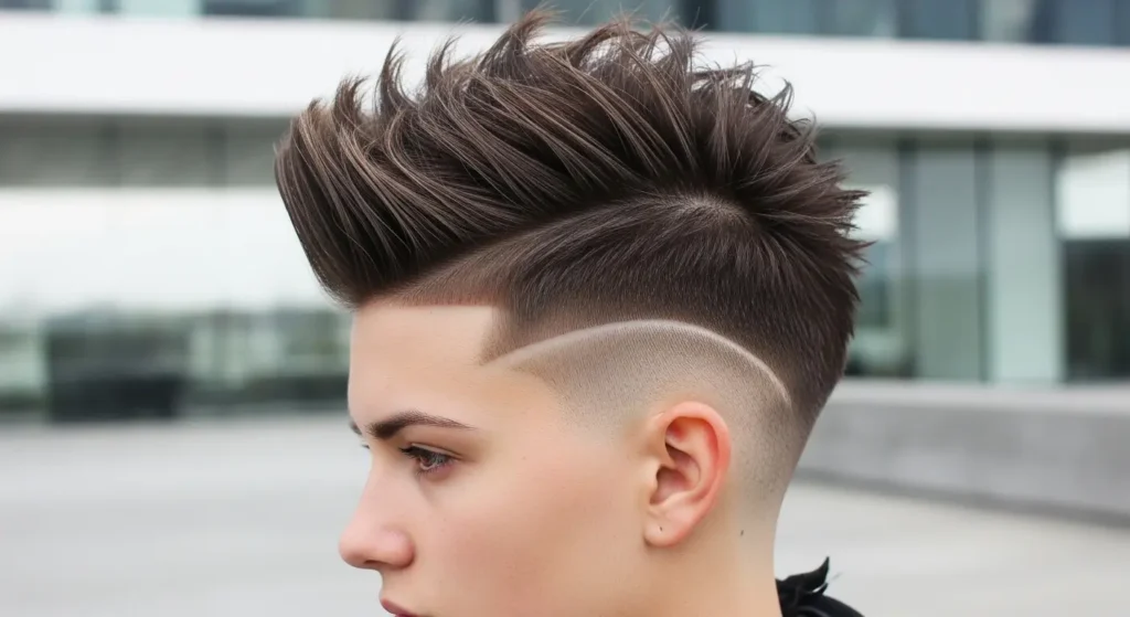 Spiky undercut hairstyle for men